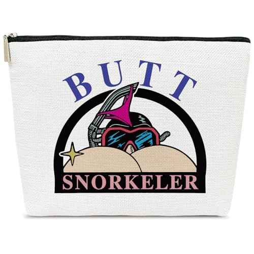 Funny BUTT Snorkeler Makeup Bag, Funny Relaxation Gifts for Women, Cute Cosmetic Bag, Birthday Gifts for Women Friends Besties
