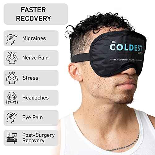 Coldest Eye Mask Cooling Gel Reusable Cold for Puffy Eyes, with Soft Plush Backing for Dark Circles, Migraine, Stress Relief