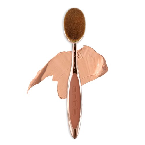 Artis Elite Oval 7 Blonde Fibre Brush – Professional Dense Makeup Applicator for Foundation, Creams, Powders, BB cream, SPF and Contour, Airbrush finish, Color Rose Gold