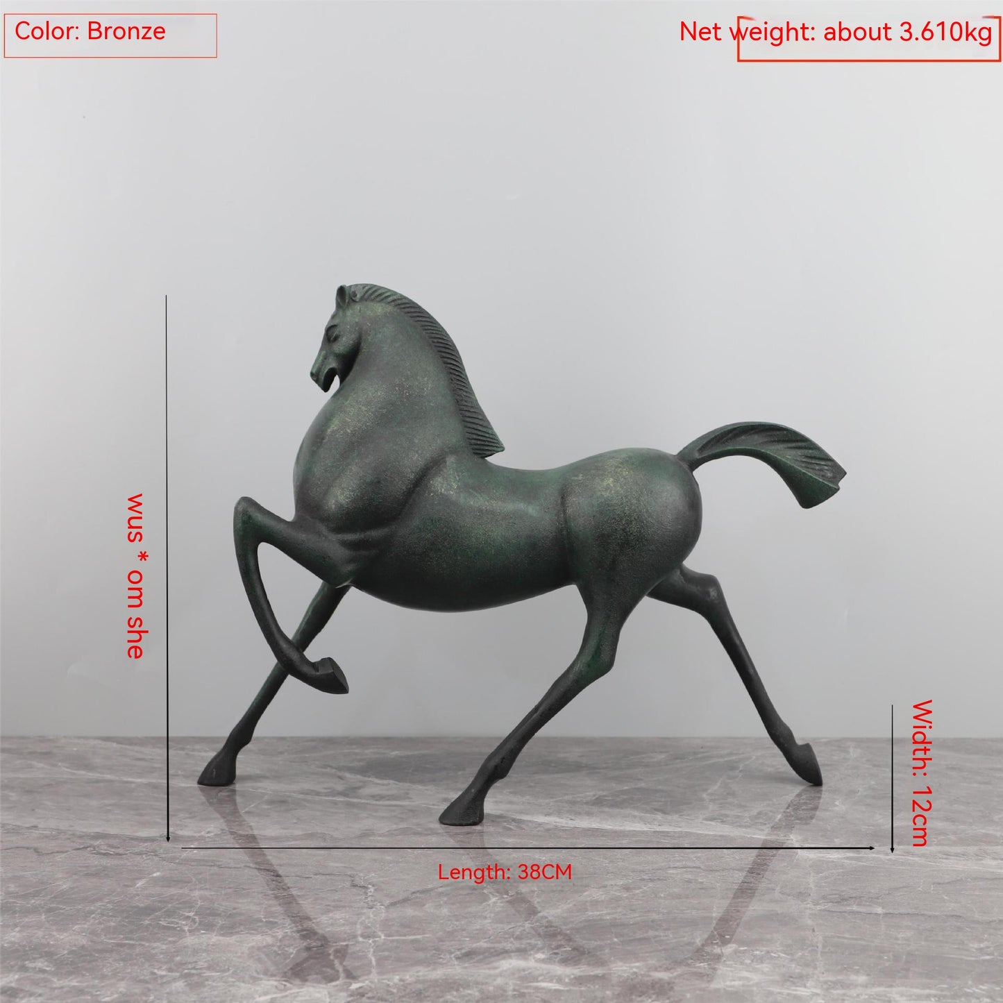 Modern Minimalist Metal Horse Sculpture for Home & Garden Decor
