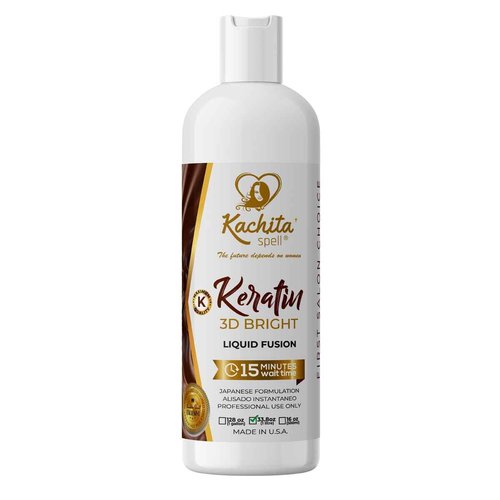 Kachita Spell 3D Hight Bright Keratin Brazilian Keratin Treatment Chocolate Smoothing Treatment, Blowout Straightening and Smooths System for Damaged and Dry Hair 1L Professional Results