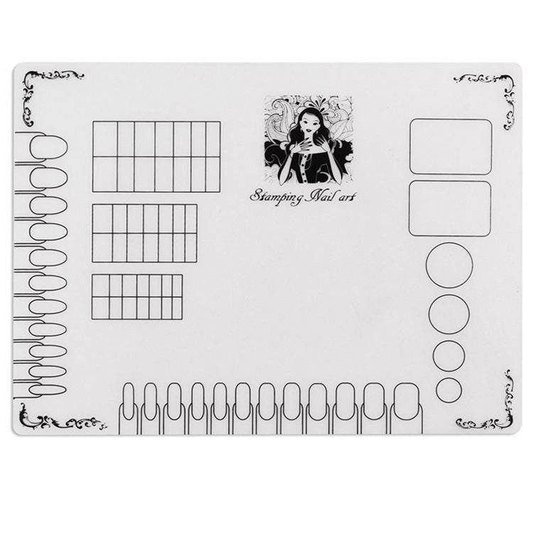 Nail Art Silicone Printing Practice Pad for Beginners DIY Nail Design Equipment