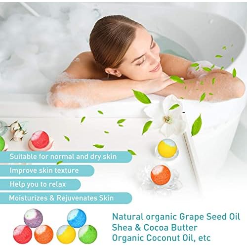 30 Pcs Bath Bomb Gift Set, Natural Organic Mini Bath Bombs, Handmade with Rich Fizz - Birthday Gift for Kids/Women/Men, Mother's Day, Ideal Gift for Valentine's Day