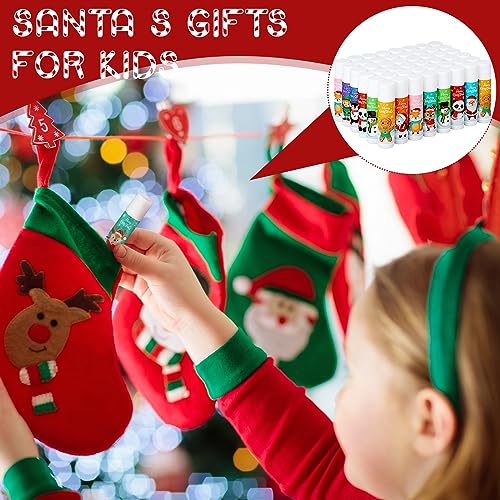 50 Pack Christmas Lip Balms Bulk Christmas Stocking Stuffers Small Xmas Gifts for Coworkers Gingerbread Man Snowman Holiday Thank You Employee Appreciation Gifts for Coworkers Adults Women Men Staff