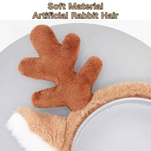 DaliDali Deer Antlers headband, Reindeer Antlers Headband, Christmas Headbands for Women Reindeer Ears, Fashion Hairband for Adult Beauty Makeup Face Washing