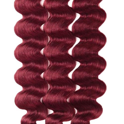 30 32 34 inch Dark Burgundy Bundles 99J Burgundy Body Wave Bundles Brazilian Unprocessed Virgin Hair Red Bundle Human Hair Extensions