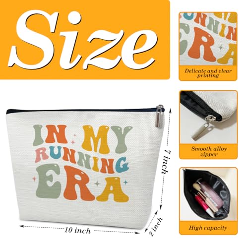 Running Gift Makeup Bag, In My Running Era Bag, Women Cosmetic Bag for Purse, Gifts for Sports Marathon Lovers, Runner Gym Stuff
