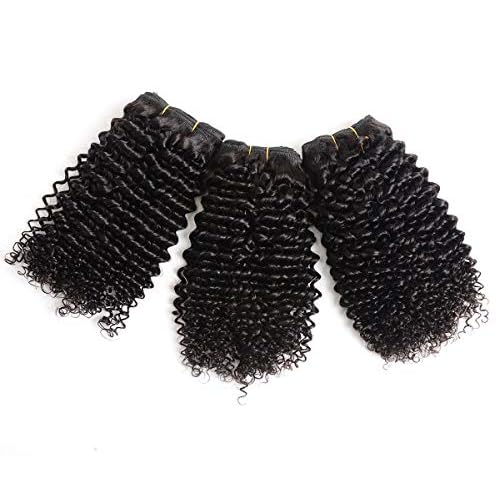 Brazilian Curly Bundles Human Hair Virgin Hair Kinky Curly Human Hair Extensions 14 16 18 Inch 9A Grade 100% Unprocessed Remy Jerry Curly Virgin Cheap Human Hair Weave Extensions