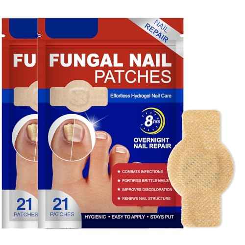 Fungal Nail Patches, Nail patches for toenails, Overnight Toe Nails Treatments for Damaged Foot Nails Repair and Care, Safe for Sensitive Skin, Easy to Apply (2)