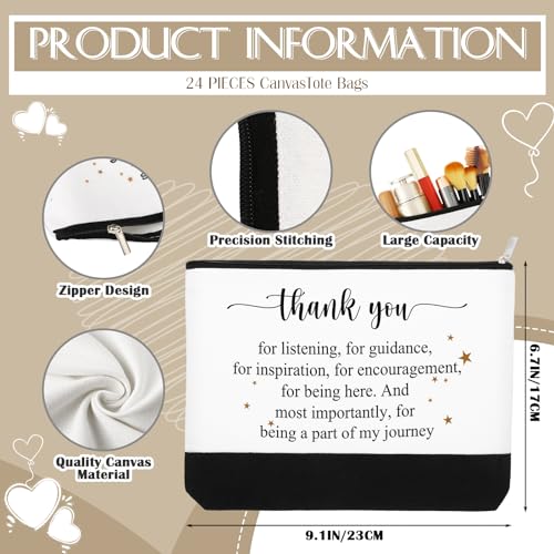 Abbylike 48 Pcs Employee Appreciation Gift Thank You Tote Bags for Women Vet Tech Week Teacher Coworker Staff Nurse