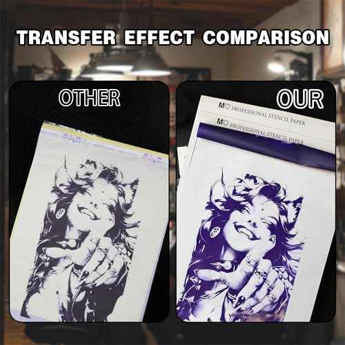 MO MOLONG Premium Tattoo Transfer Paper 100 Sheets Tattoo Stencil Paper for Professional Easy to Use 4 Layers A4 Size Stencil Paper for Tattooing