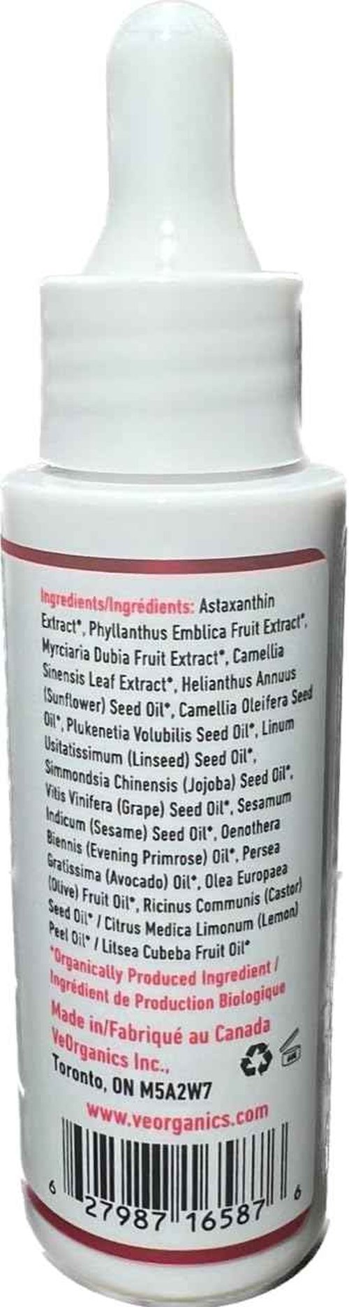 VeOrganics Astaxanthin-A Organic Facial Oil - Face Moisturizer - Face Moisturizer for Women - Face Oil for Women - Skin Oil for Face - Organic Skin Care