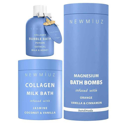 Luxury Moisturizing Collagen Bath Gifts for Women and Men - Pack of 3