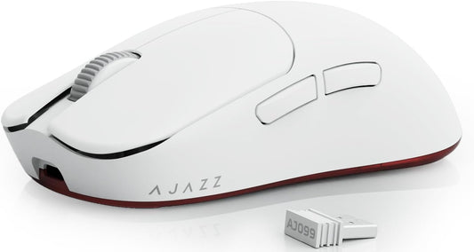 Ajazz AJ099 Superlight Wireless Gaming Mouse, Ergonomic 54g Ultra Lightweight 2.4Ghz/Wired Computer Mouse, PAW3311 12000 DPI Optical Sensor, 200Hrs Battery Programmable Buttons for Win/MAC PC Gamers