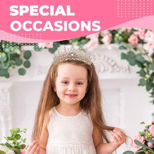 Birthday Tiara Crown with Sash for Women, Headband Hair Accessories for Wedding Party Costume