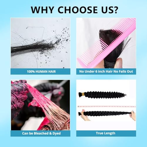 160g 5 Bundles P4/30 Deep Wave Human Braiding Hair 20 Inch Bulk Human Hair for Braiding No Weft Human Braiding Hair for Boho Braids Wet and Wavy 100% Brazilian Virgin Curly Hair