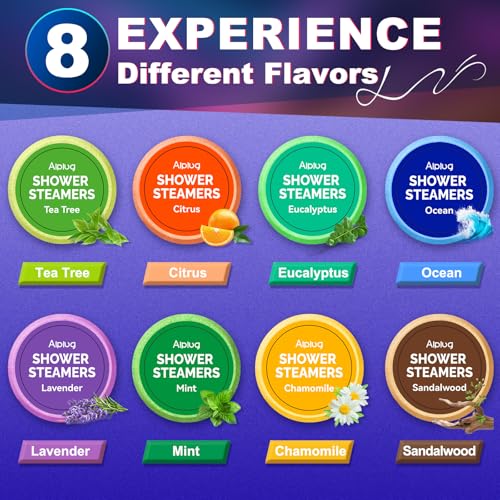 Shower Steamers for Men 8 Pack - Christmas Gifts for Men, Shower Bombs Aromatherapy with Essential Oils, Mens Stocking Stuffers, Gifts for Mens Who Have Everything, Relaxation Gift for Dad Husband
