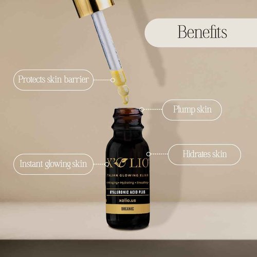 X’Olio Hyaluronic Acid Plus – The Italian Glowing Elixir | Ultra-Hydrating Face Oil + Serum with Vegan Hyaluronic Acid & Vitamin E | For Radiant, Plump, Smooth Skin | 15ml