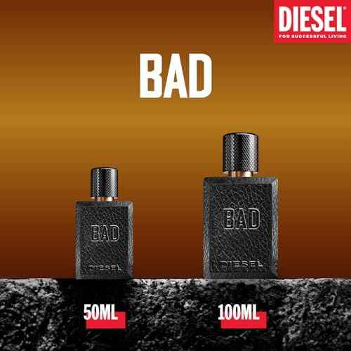 Diesel Bad Eau de Toilette Spray Cologne for Men, 1.7 Fl. Oz.