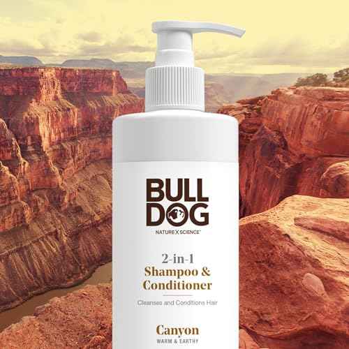 Bulldog Mens Skincare and Grooming 2-in-1 Shampoo and Conditioner, Canyon, 12 Fluid Ounces