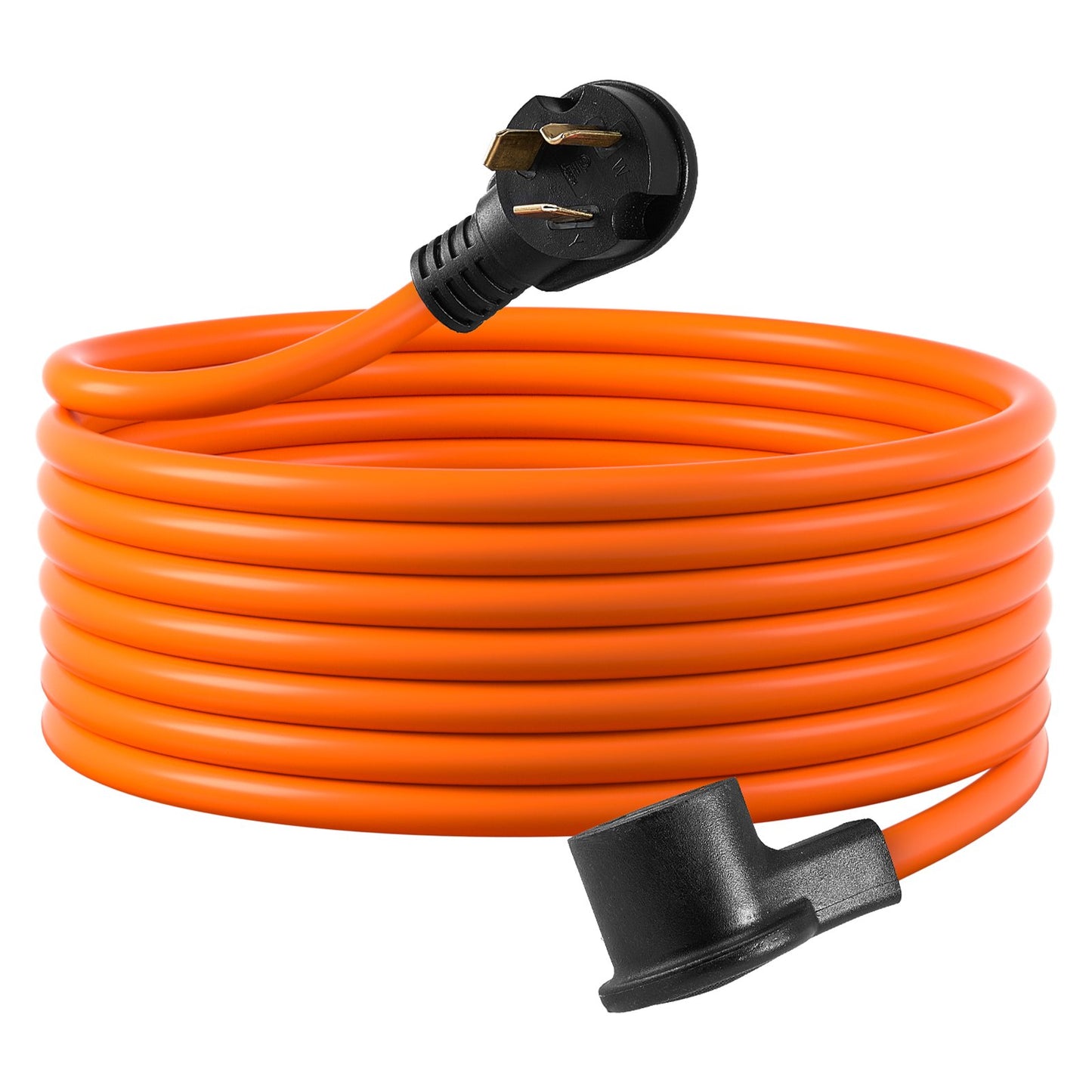25 Ft Heavy-Duty Dryer Extension Cord 30A NEMA 10-30P to 10-30R Orange
