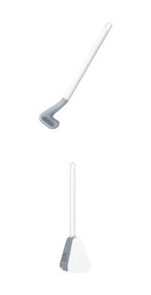 Long Handle Plastic Toilet Brush with No Dead Ends - Easy Cleaning & Hanging Option