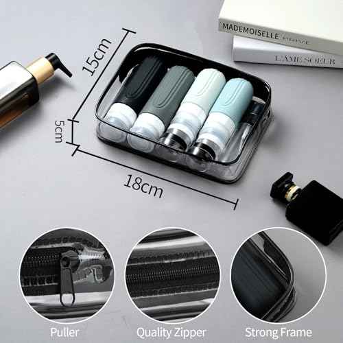 16 Pack Travel Bottles - Silicone Toiletries Containers, Leak Proof Refillable Shampoo & Conditioner Essentials