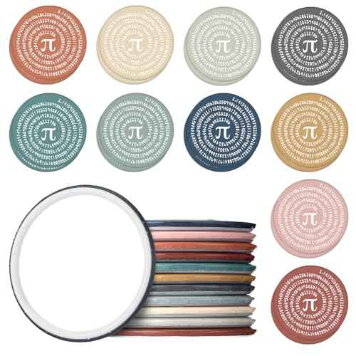 Geetery 20 Pcs Christmas Gifts for Math Teachers Bulk Math Party Favor Pi Pocket Mirror for Women Teacher Appreciation Gifts Club Party(Morandi Color)