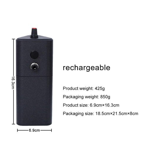 Tattoo Needle Washer for Professional Tattoo Artists | Rechargeable Cordless Design | Flowing Water Cleaning for Cartridge Needles | Portable for Studio & On-Site Work, Efficient Battery(BLACK)