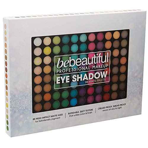 ForPro Professional Collection Bebeautiful Professional Makeup Eyeshadow with Applicators, 88-Color Palette, Matte