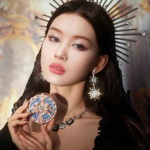 Flower Knows Little Angel Embossed Highlighter-Rosy Pearl Highlighter Powder,Dreamy Pink Shimmer,Long-Lasting Soft Ethereal Glow,Feather-Light,Soft Sculpting Velvet Finish(L01 Eros's Fable)