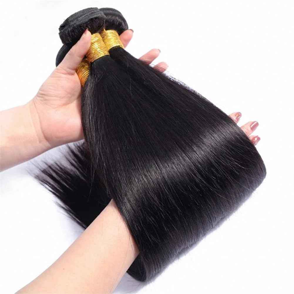 12A Straight Bundles Human Hair 12 14 16 Inch 3 Bundles Human Hair Straight Human Hair Bundles 100% Unprocessed Brazilian Virgin Human Hair Extension