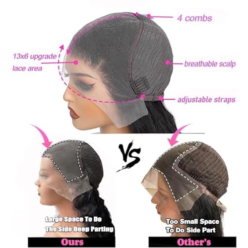 18 Inch Deep Wave Lace Front Wigs Human Hair 13x6 HD Lace Frontal Wigs Human Hair Pre Plucked Deep Curly Lace Front Wigs For Women