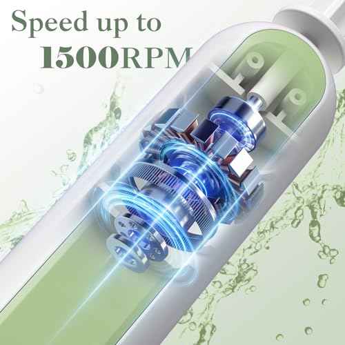 Electric Makeup Brush Cleaner Machine -15000RPM Fast Deep Cleaning and Dry Make Up Brushes Efficient Cleaning with Storage Cas, Portable Spinning Washer, Gift for Women-Green