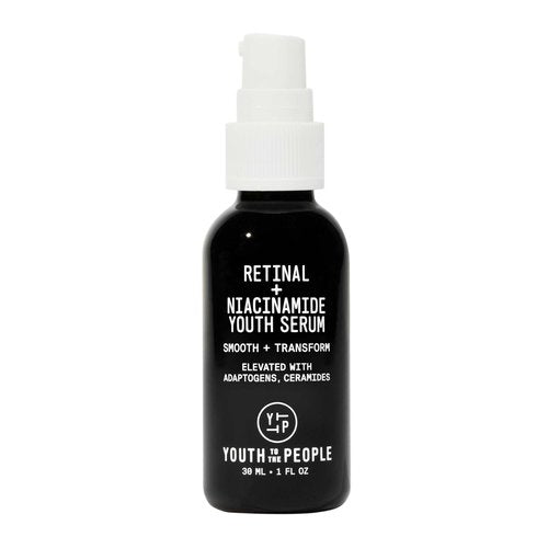 Youth To The People Retinal + Niacinamide Youth Face Serum - Retinal Night Serum for Textured + Blemished Skin, Reduces Fine Lines, Brightens Uneven Tone with Niacinamide, Fragrance-free - 1 fl oz