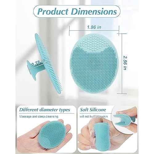 Face Scrubber, 8 PCS Silicone Face Scrubber Exfoliator for Women, Face Cleansing Brush Blackhead Acne Pore Pad for Deep Cleaning Skin Care