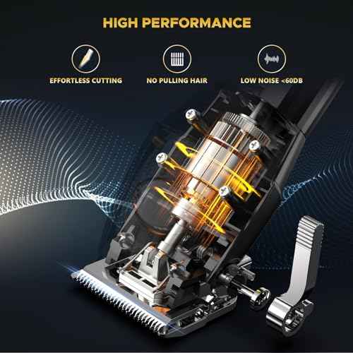 Professional Hair Clippers for Men Cordless Trimmers Kit with LED Display Electric Beard Trimmer for Kid Cordless Beards Trimmer Haircut Grooming Kit Gift for Men Women Barber Kids (Black)