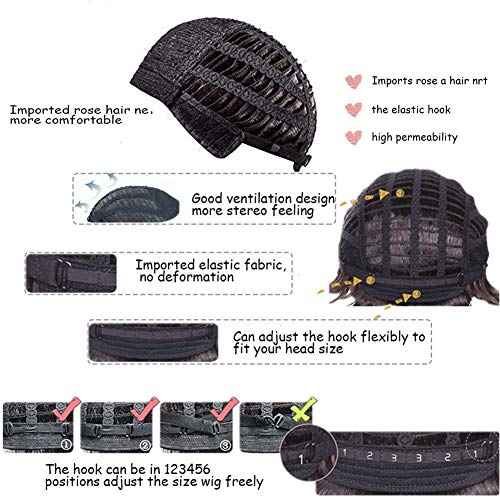 Kaneles Mullet Wigs for Men 80s Costumes Fancy Party Accessory Cosplay Halloween Wig (Light Brown)