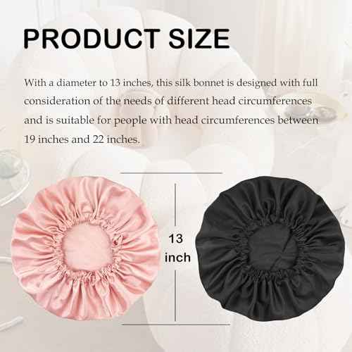 Satin Bonnet Double Layer Silk Bonnet for Sleeping Women Hair Care for Natural Curly