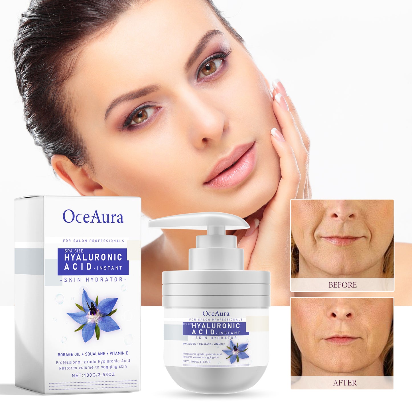 Hyaluronic Acid Body Firming Cream - Hydrating Skin Moisturizer