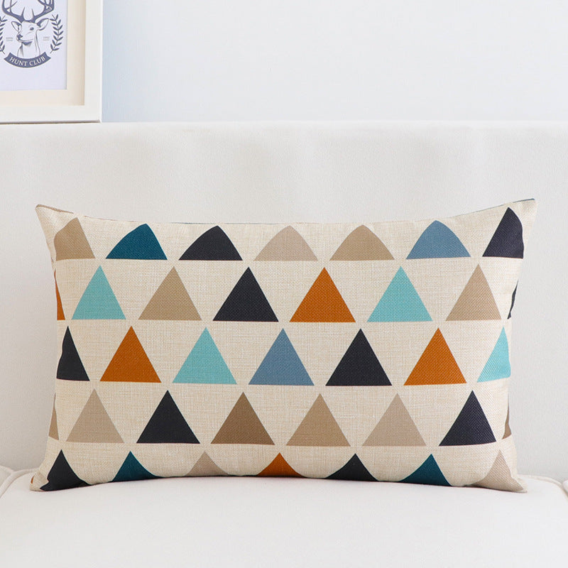 Cushion Car and Office Chair Pillow Cover 30x50cm - Long Shape, Cotton Linen Blend