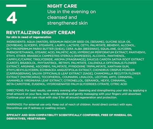 ANNEMARIE BÖRLIND - LL REGENERATION Revitalizing Night Cream - Natural Anti Aging Vitamin C, E and Retinoid Face Cream for Visibly Firmer and Wrinkle Free Skin - Step 4 of 5-1.69 Oz.