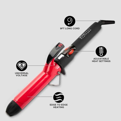 FHI HEAT Platform Tourmaline Ceramic Professional Curling Iron, 1 ¼-Inch