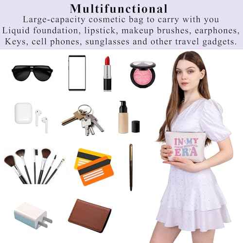 PLITI Junior Bridesmaid Gift Wedding Party Gift Bridal Shower Gift In My Junior Bridesmaid Er Makeup Bag From Bride (Junior Bridesmaid Er bag)