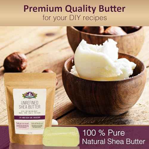 Unrefined Shea Butter Raw Organic | 16 oz / 453 g | Body Butter for Dry Skin, Stretch Marks | Natural Moisturizing Formula | for Women and Men