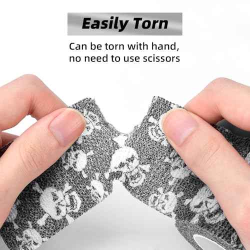 JimKing Tattoo Grip Cover, Tattoo Machine Handle Cover, Self-Adhesiive Tape for Sport Pet Tattoo,Elastic Bandage Wrap Roll Tattoo Machine Supply, 4pcs