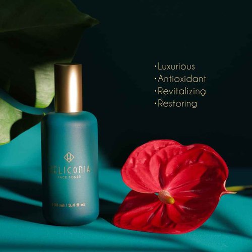 HELICONIA Face Toner – Lightweight Facial Mist with Mango, Honeysuckle & Lotus Flower | Hydrating | Calming & Antioxidant | for All Skin Types | Tropical Skincare | 100 ml
