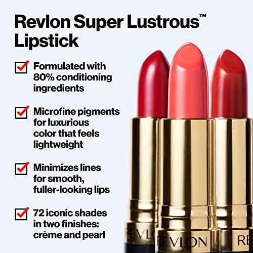 Revlon Super Lustrous Lipstick, Creamy Formula For Soft, Fuller-Looking Lips, Moisturized Feel, Iced Amethyst (625), 0.15 oz