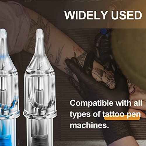Tattoo Cartridges Needles - 60pcs Assorted Disposable Tattoo Needles Cartridge Round Liner Shader Magnum 3RL 5RL 7RS 9RS 7M1 9M1 Mixed 0.35mm for Tattoo Artists