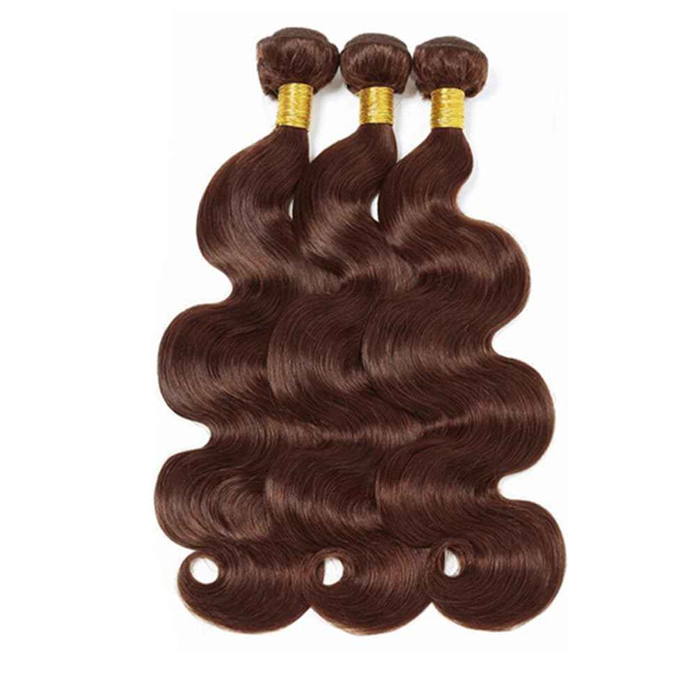 #4 Brown Bundles Human Hair Body Wave Bundles 28 28 28 Inch Chocolate Unprocessed Brazilian Virgin Hair 3 Bundle 50 Gram Per Bundle Deals Quick Weave Hair Extensions